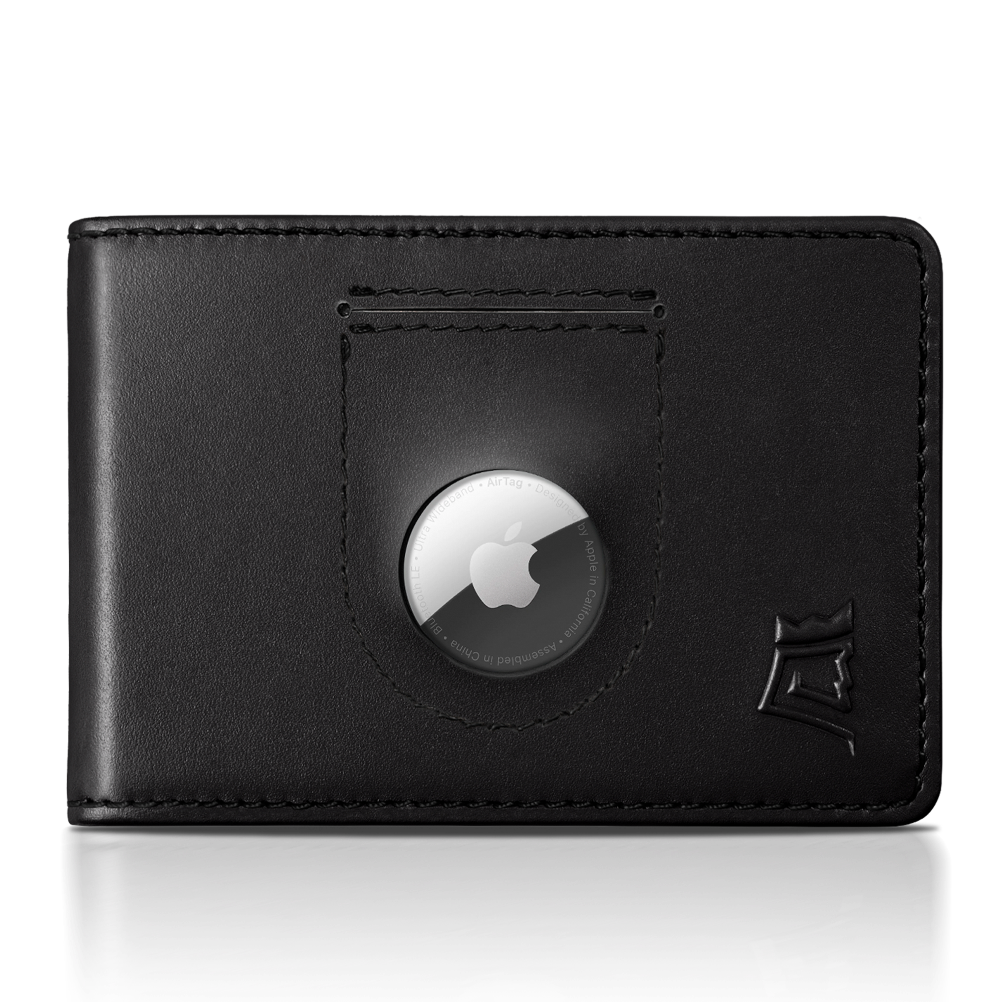 Brown leather wallet displaying multiple credit cards with 'UPGRADED LEATHER' text.